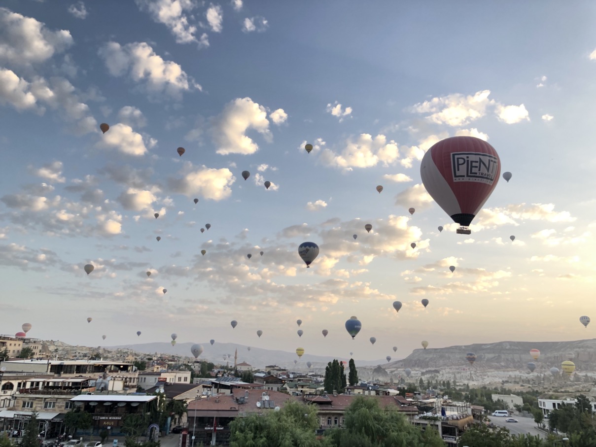 Early morning hot air balloons, Goreme, Central Turkey. (September 2022)